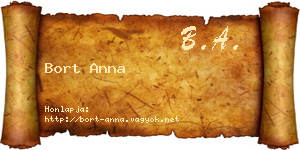 Bort Anna névjegykártya